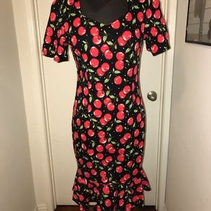 Black Cherry vintage style reproduction dress